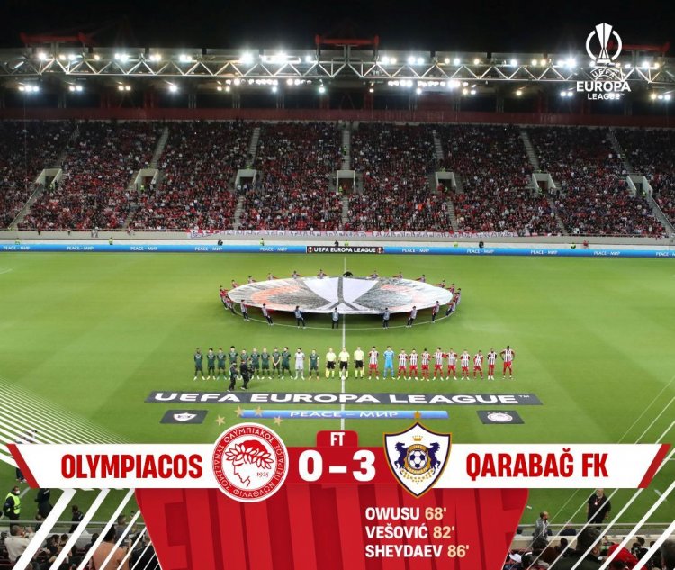 "Qarabağ" yunanları Yunanıstanda əzib keçdi - Avropa Liqası