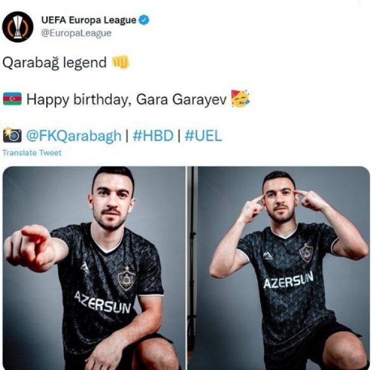 UEFA Qaranı belə təbrik etdi