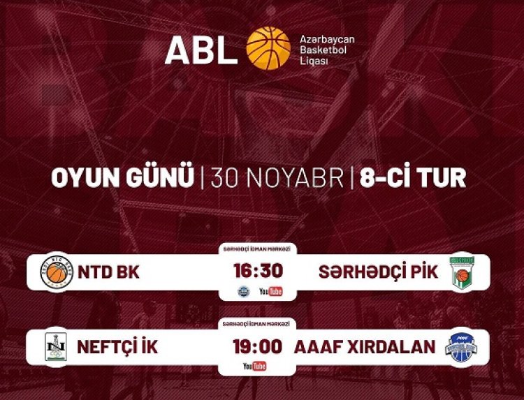 Azərbaycan Basketbol Liqasında 8-ci turun ikin oyunu keçiriləcək