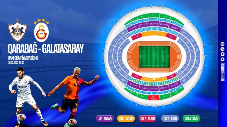 "Qarabağ" - "Qalatasaray" oyununa biletlərin satış qiyməti açıqlandı