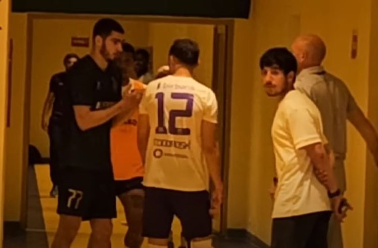 "Azərsun Arena"da futbolçular arasında insident, polis ayırdı - VİDEO
