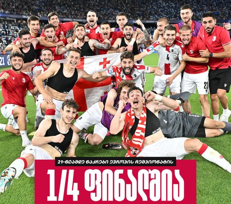 Gürcüstan millisi ölkə futbolu adına tarix yazdı - Avropa çempionatı 