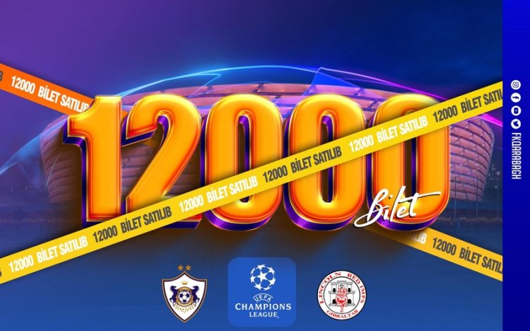 "Qarabağ"ın yeni mövsüm üçün ÇL-də ilk ev oyununa 12 min bilet satılıb