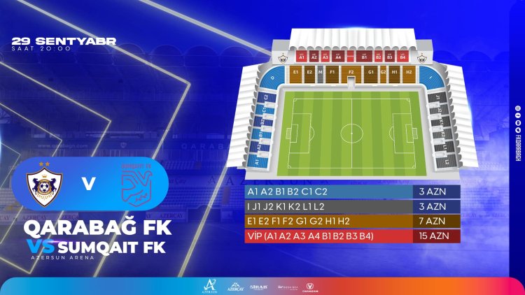 "Qarabağ"ın 7-ci tur oyununun biletləri bu gün satışa çıxarılacaq