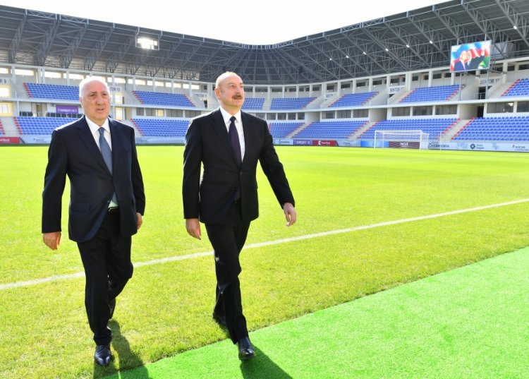 Prezident İlham Əliyev Sumqayıt şəhər stadionunda - YENİLƏNİB 