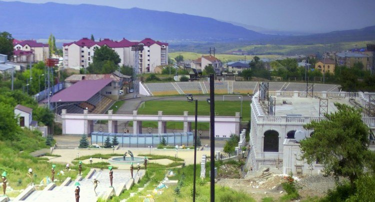  Xankəndi şəhər stadionunda təmir-tikinti işlərinə start verilib - FOTO