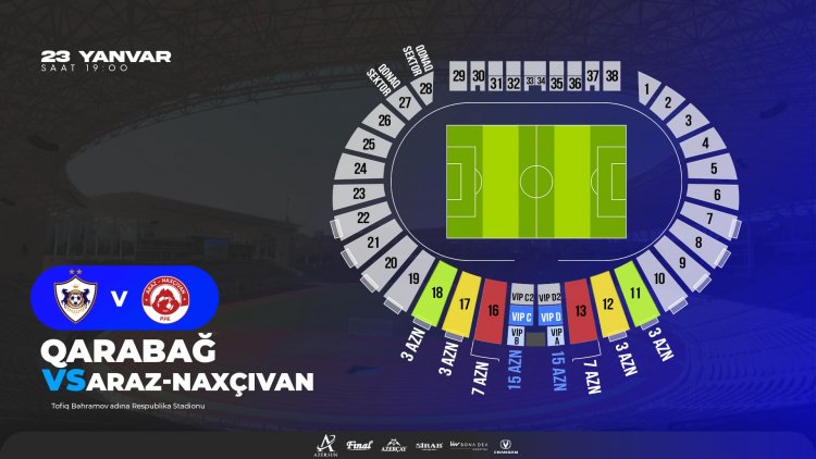 "Qarabağ"ın oyununun biletləri satışda: Qiyməti 3 manatdan