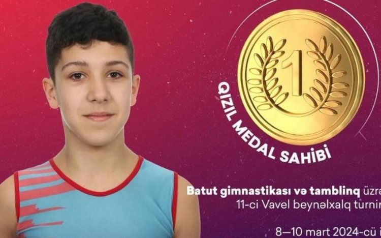 Gimnastımız Polşada beynəlxalq turnirdə qızıl medal qazanıb