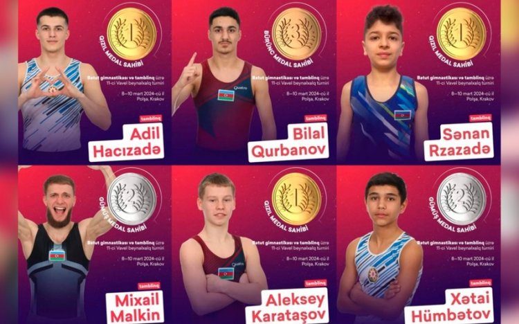 Azərbaycan gimnastları beynəlxalq turnirdə 6 medal qazanıblar