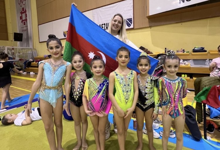 Kiçik yaşlı gimnastlarımız Sarayevoda medallar qazanıblar