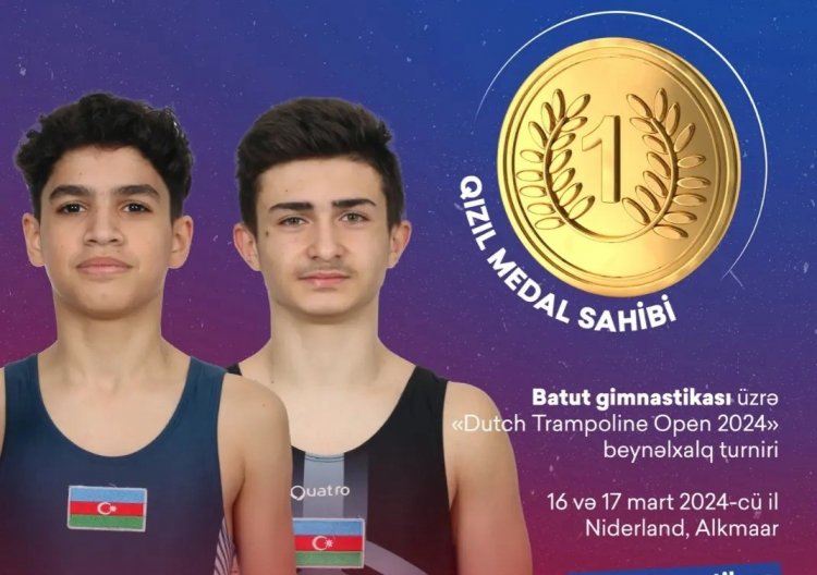 Azərbaycanın gənc gimnastları Niderlandda qızıl medal qazanıblar