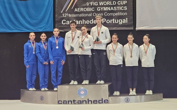 Gimnastlarımız Portuqaliya turnirində ikinci yeri tutublar