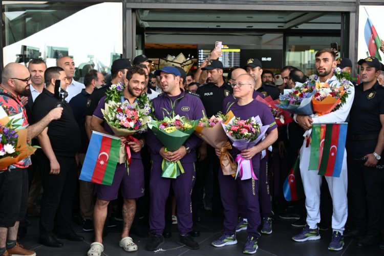 Azərbaycanın cüdo üzrə Olimpiya çempionları Vətənə qayıdıblar 