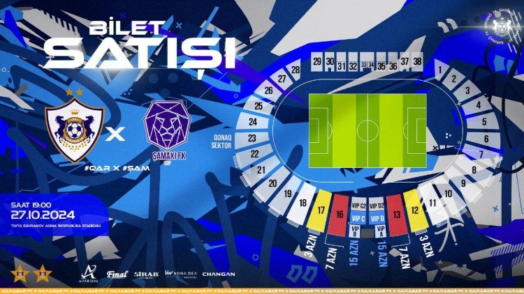  "Qarabağ"ın oyununun biletləri 3 manatdan satışa çıxarıldı