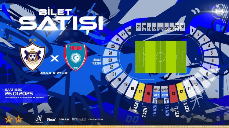 "Qarabağ" - "Turan Tovuz" oyununun biletləri satışa çıxarıldı 